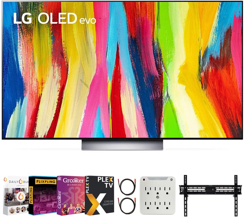 LG E6LGOLED55C2PUA 55-Inch 4K OLED Smart TV Bundle