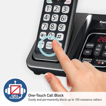 Panasonic KX-TGD630M Cordless Phone with Call Block