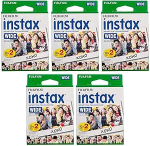 Fujifilm Instax Wide Film 5-Pack Instant Camera Photography