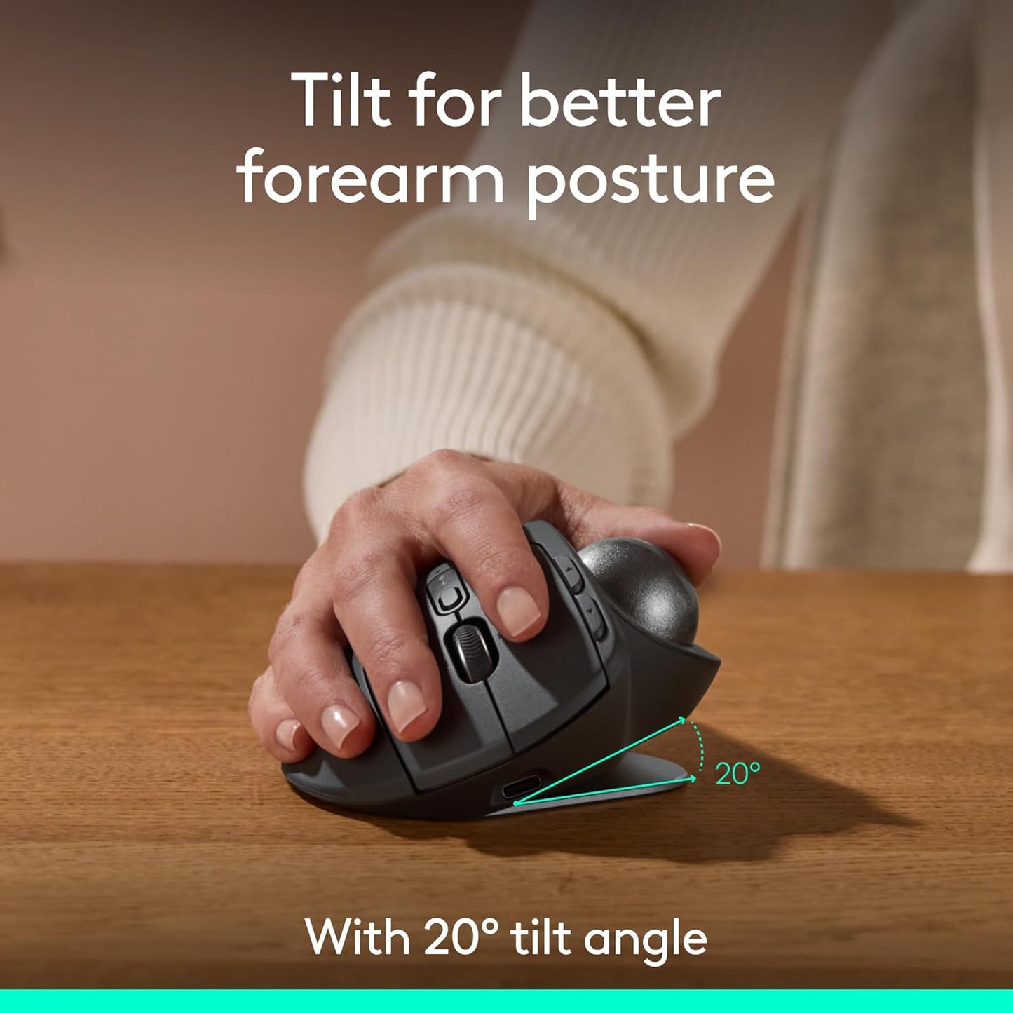 Logitech MX Ergo S Advanced Wireless Trackball Mouse