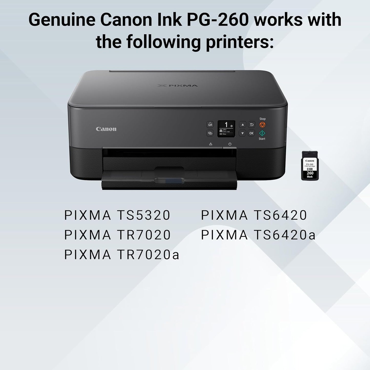 Canon 3707C001 PG-260 Black Genuine Ink Cartridge
