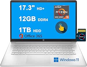 HP Laptop Ryzen 5 - 17.3" HD+, 12GB, 1TB SSD, Windows 11