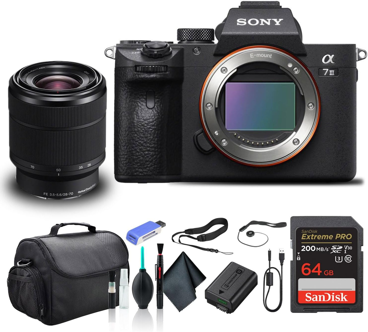 Sony ILCE7M3K/B Alpha a7 III Mirrorless Camera 28-70mm Lens Kit