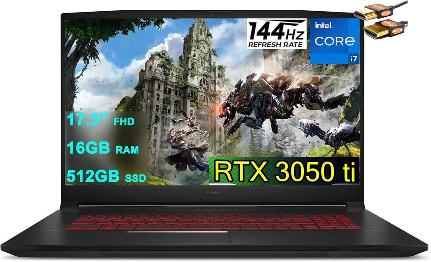 MSI Katana GF76 17 Gaming Laptop RTX 3050 Ti 144Hz