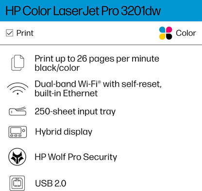 HP 3201dw Printer Color LaserJet Pro Wireless Duplex