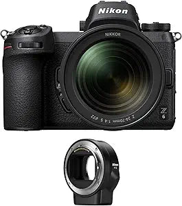 Nikon Z6 Mirrorless Camera 24-70mm Lens FTZ Adapter (Renewed)