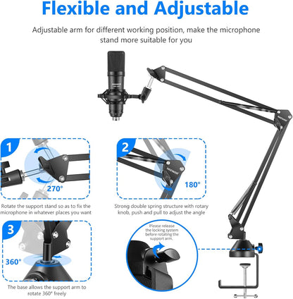 Neewer 40099760 USB Condenser Podcast Microphone Kit