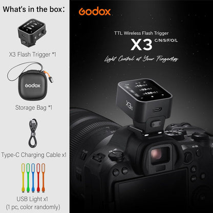 Godox X3 N Nikon Flash Trigger TTL Wireless Touchscreen