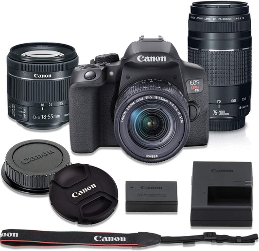 Canon EOS T8i Rebel DSLR 18-55mm Lens Bundle
