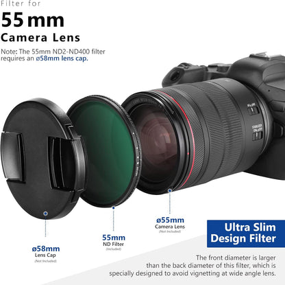 Neewer ND8-128 55mm Variable ND Filter 3-7 Stop