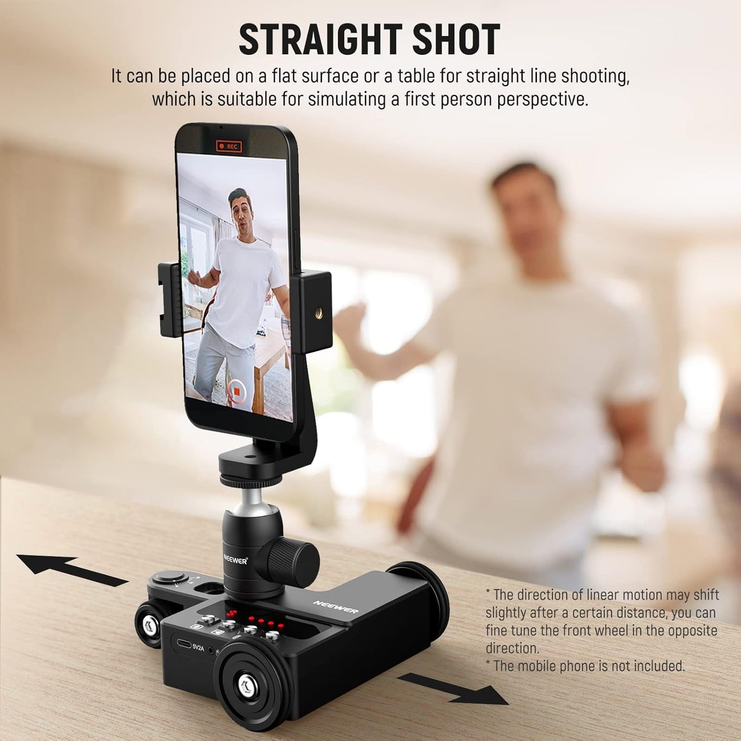 Neewer 10101855 Motorized Camera Dolly App Control