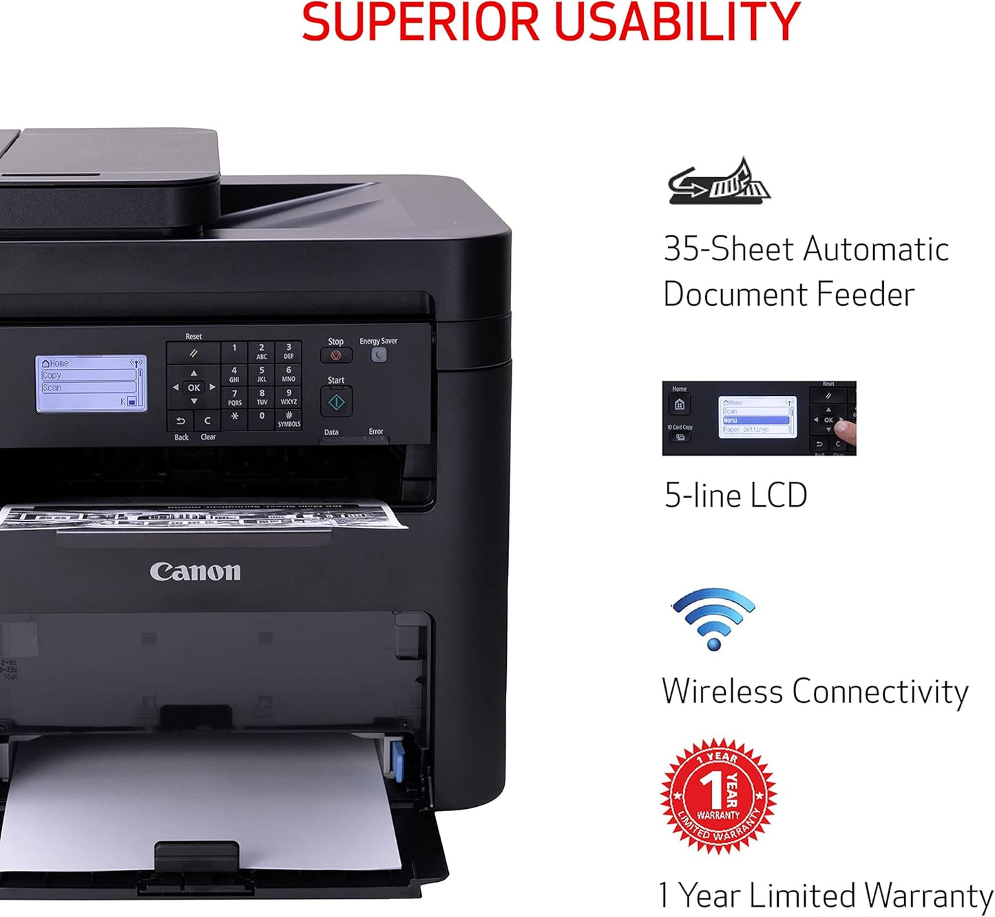 Canon 5621C011 imageCLASS MF273dw Wireless Laser Printer