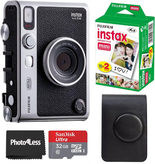 Fujifilm INSTAX Mini EVO Hybrid Instant Camera Bundle