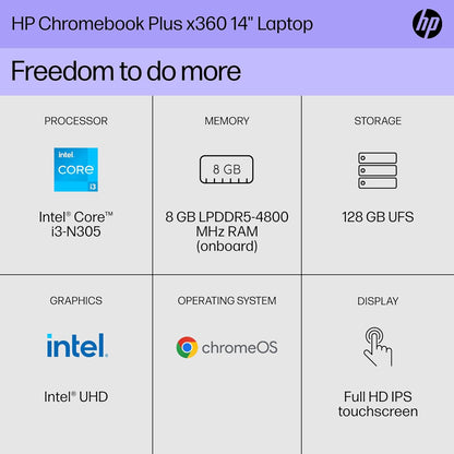 HP 9P989UA#ABA Chromebook Plus x360 14" Touch