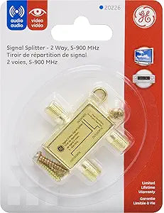 GE 20226 Home Electrical 2-Way Signal Splitter - Cable and Satellite