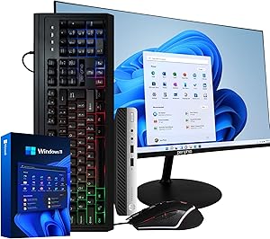 HP ProDesk 400G4 i5 Desktop with 24" Monitor (Renewed)