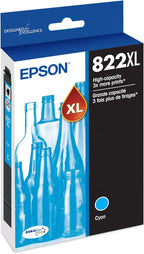 Epson T822XL220-S 822 DURABrite Cyan High Capacity Ink Cartridge