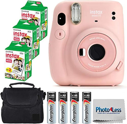 Fujifilm Fuji Mini 11 Instant Camera Bundle - Blush Pink