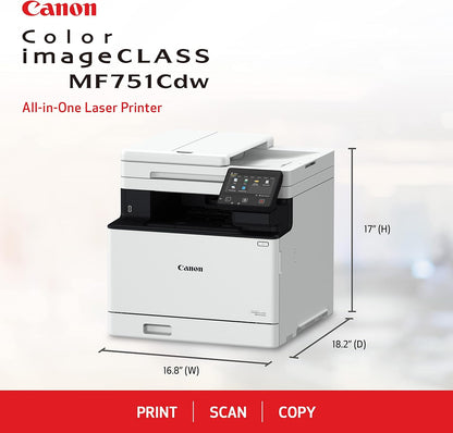 Canon 5455C015 imageCLASS MF751Cdw Wireless Color Laser Printer