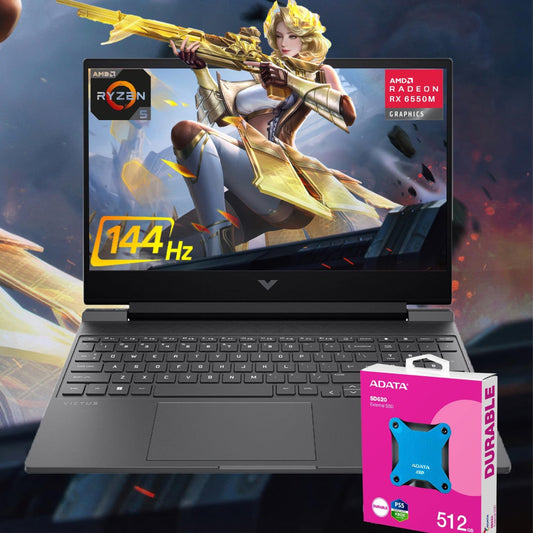HP TPN-Q279 Victus Gaming Laptop, Ryzen 5, 16GB RAM, 512GB SSD, RX 6550M