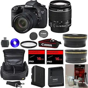 Canon 3814B004 EOS 7D DSLR Camera - 18-55mm Lens + Accessory Bundle