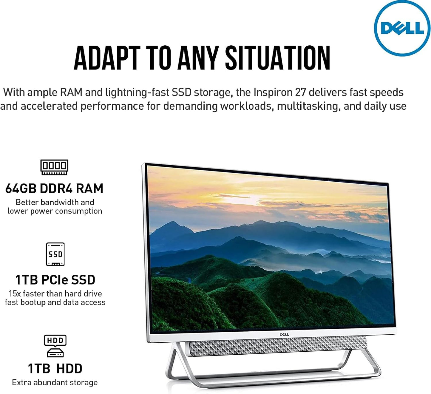 Dell Inspiron 27 All-in-One i7 MX330 Touchscreen Desktop