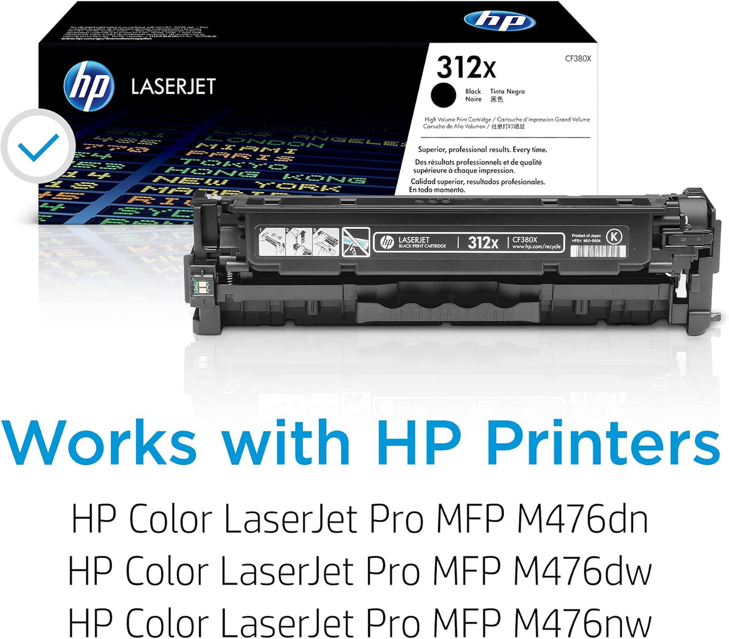 HP CF380X 312X Black High-Yield Toner Cartridge