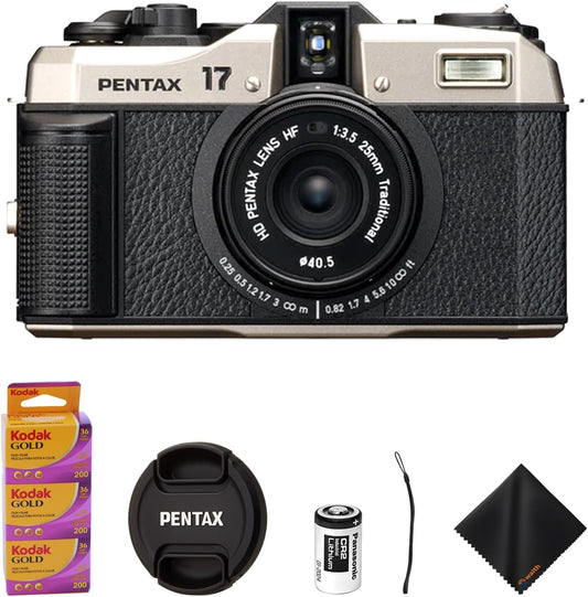 Pentax PEN18928-RIM-KIT1 17 Half-Frame Film Camera Kodak Gold Bundle