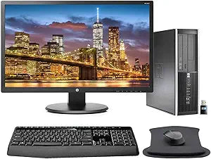 HP EliteDesk 8100 SFF i3 PC - 8GB, 256GB SSD, 24" Monitor (Renewed)