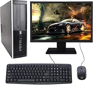 HP 8000 Elite Desktop PC - Core 2 Duo, 8GB RAM, Windows 10 (Renewed)