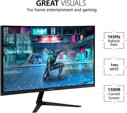 ViewSonic VX2718-2KPC-MHD 27" Curved 1440p 180Hz Gaming Monitor