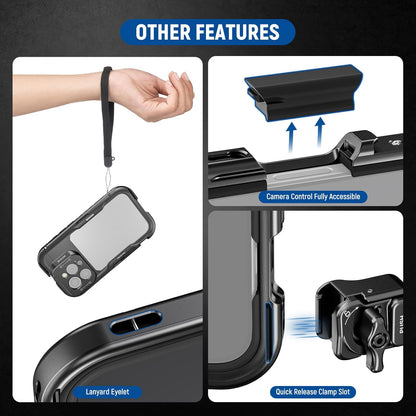 Neewer 10105105 iPhone 16 Pro Cage Quick Release Video Rig