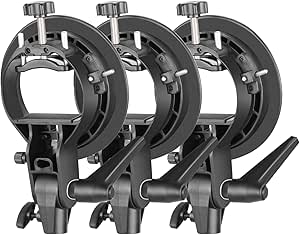 Neewer 90090979 S-Type Bracket Bowens Mount 3-Pack — main product image
