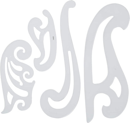 Westcott FC-4 LetterCraft French Curve Set (Set of 4)