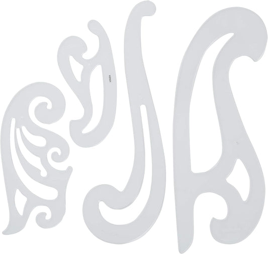 Westcott FC-4 LetterCraft French Curve Set (Set of 4)