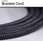 GE 44237 3-Outlet Power Strip Surge Protector 15 Ft Braided Cord