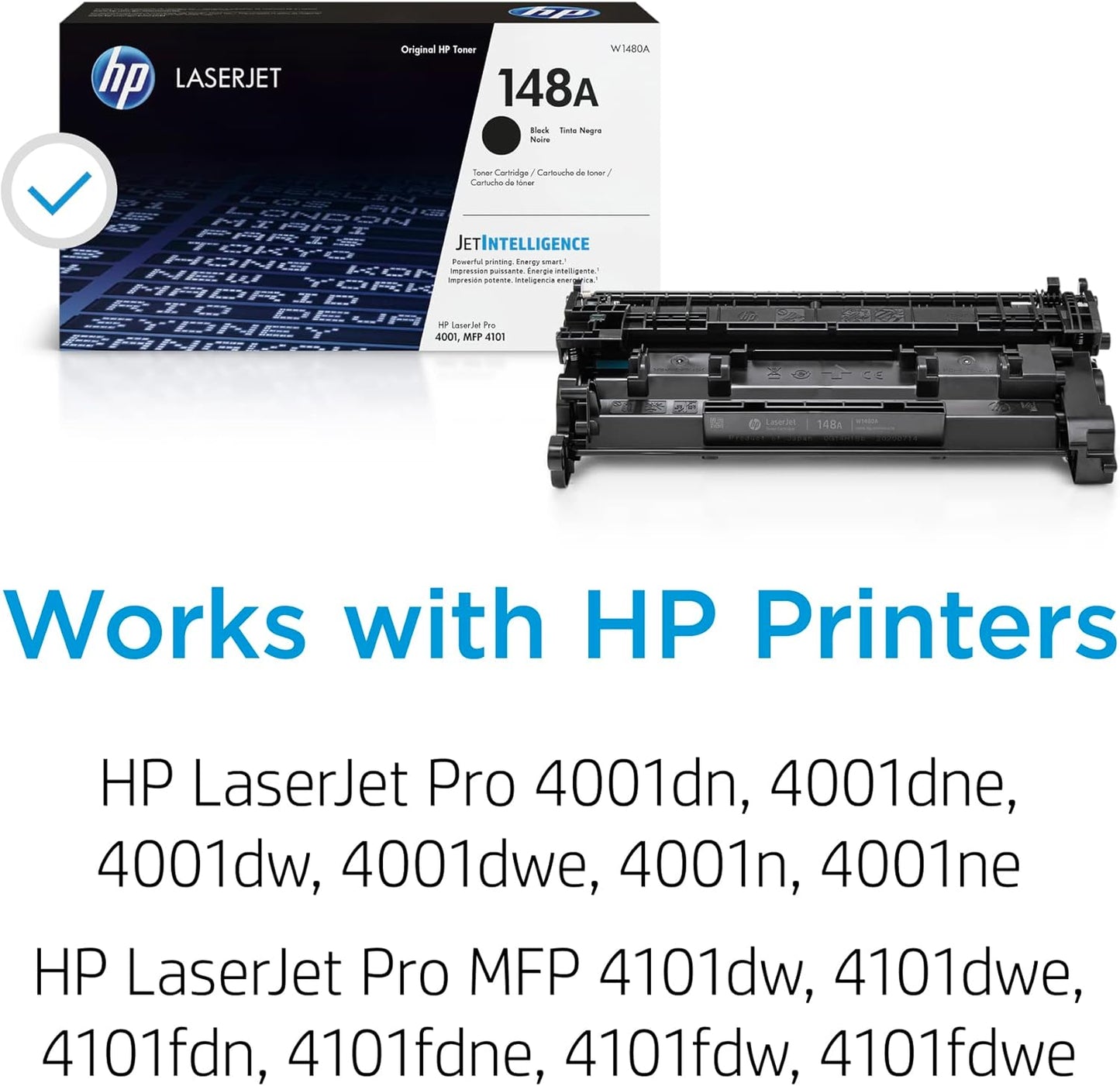 HP W1480A 148A Black LaserJet Toner Cartridge Pro 4001 MFP 4101