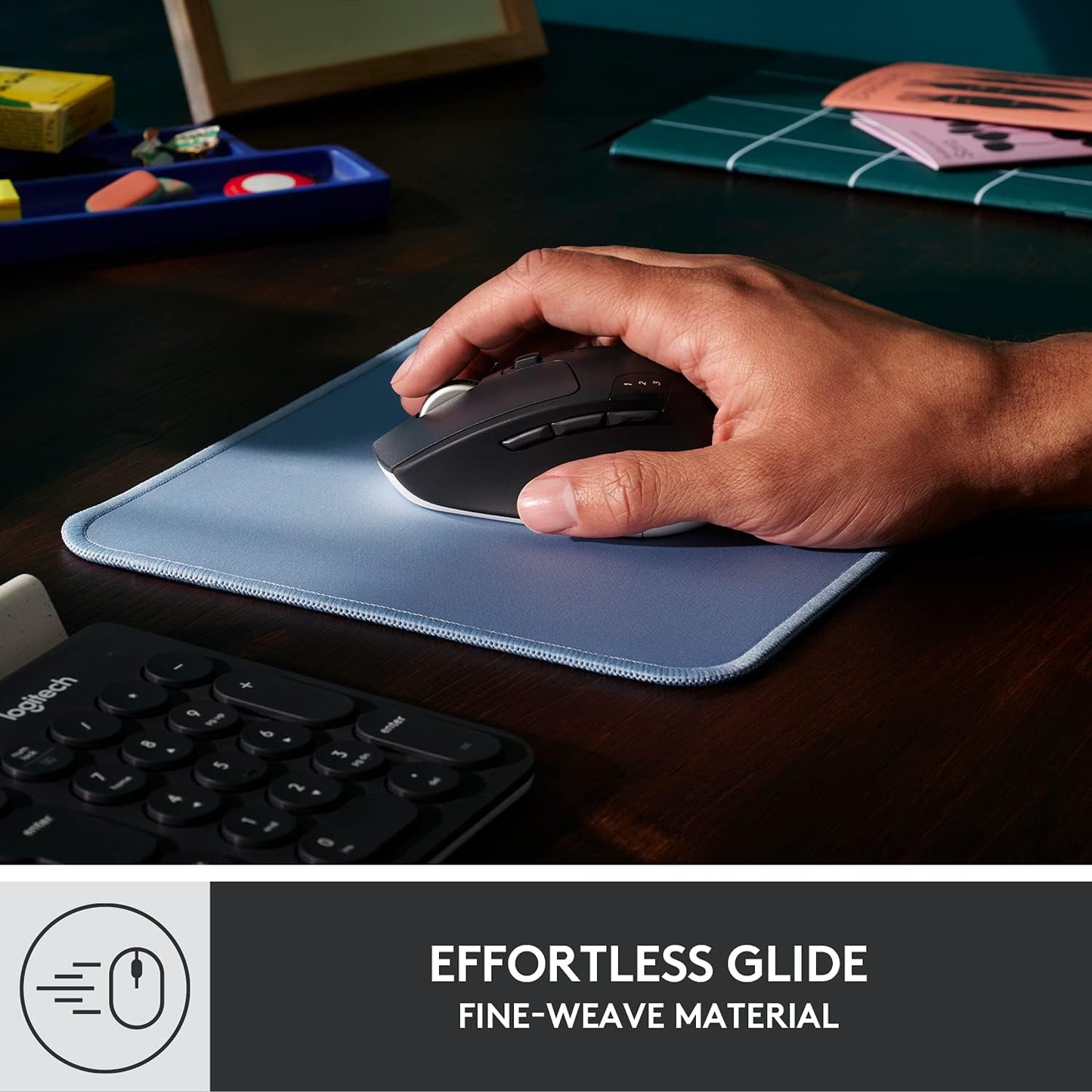 Logitech 956-000038 Studio Series Blue Grey Mousepad