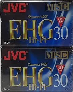 JVC TC30EHGBH2 30-Minute VHS-C Camcorder Tapes (2-Pack)