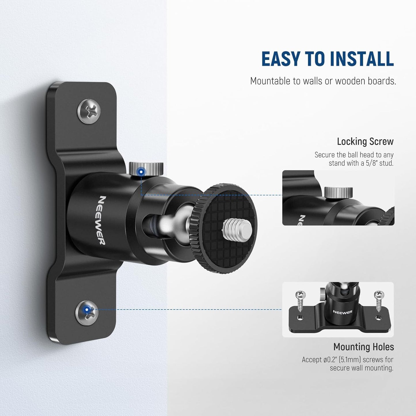 Neewer 10102508 T-Type Wall Mount Studio Light Bracket
