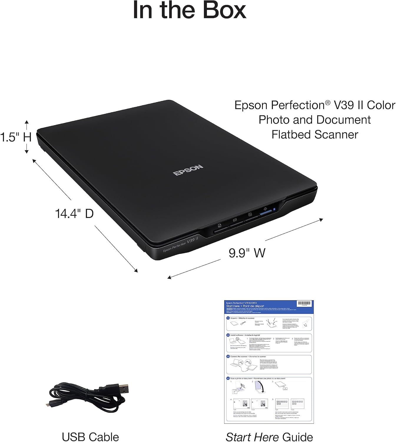 Epson B11B268201 Perfection V39 II Photo Scanner Renewed
