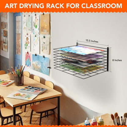 Zoom 6 Wall Mounted Art Drying Rack 8-Shelf