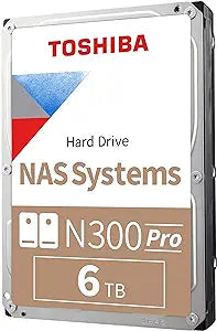 Toshiba N300 PRO 6TB NAS Hard Drive 7200RPM HDWG460XZSTB — main product image