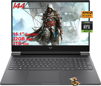HP Victus 16 Gaming Laptop: Ryzen 7 8845HS, RTX 4070, 32GB RAM, 2TB SSD