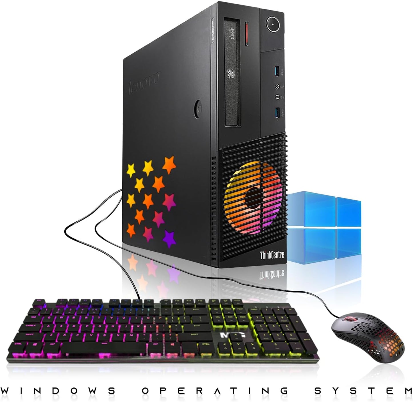 Lenovo ThinkCentre i7 Gaming PC Bundle - RX 550 (Renewed)