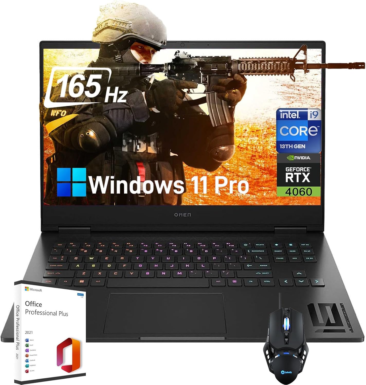 HP OMEN Gaming Laptop - 16" FHD 165Hz, i9-13900HX, RTX 4060, 64GB RAM, 2TB SSD