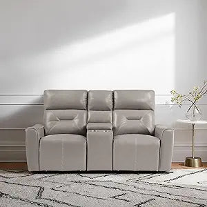 Lexicon 194840169659 Kittredge Power Loveseat - Light Gray — main product image