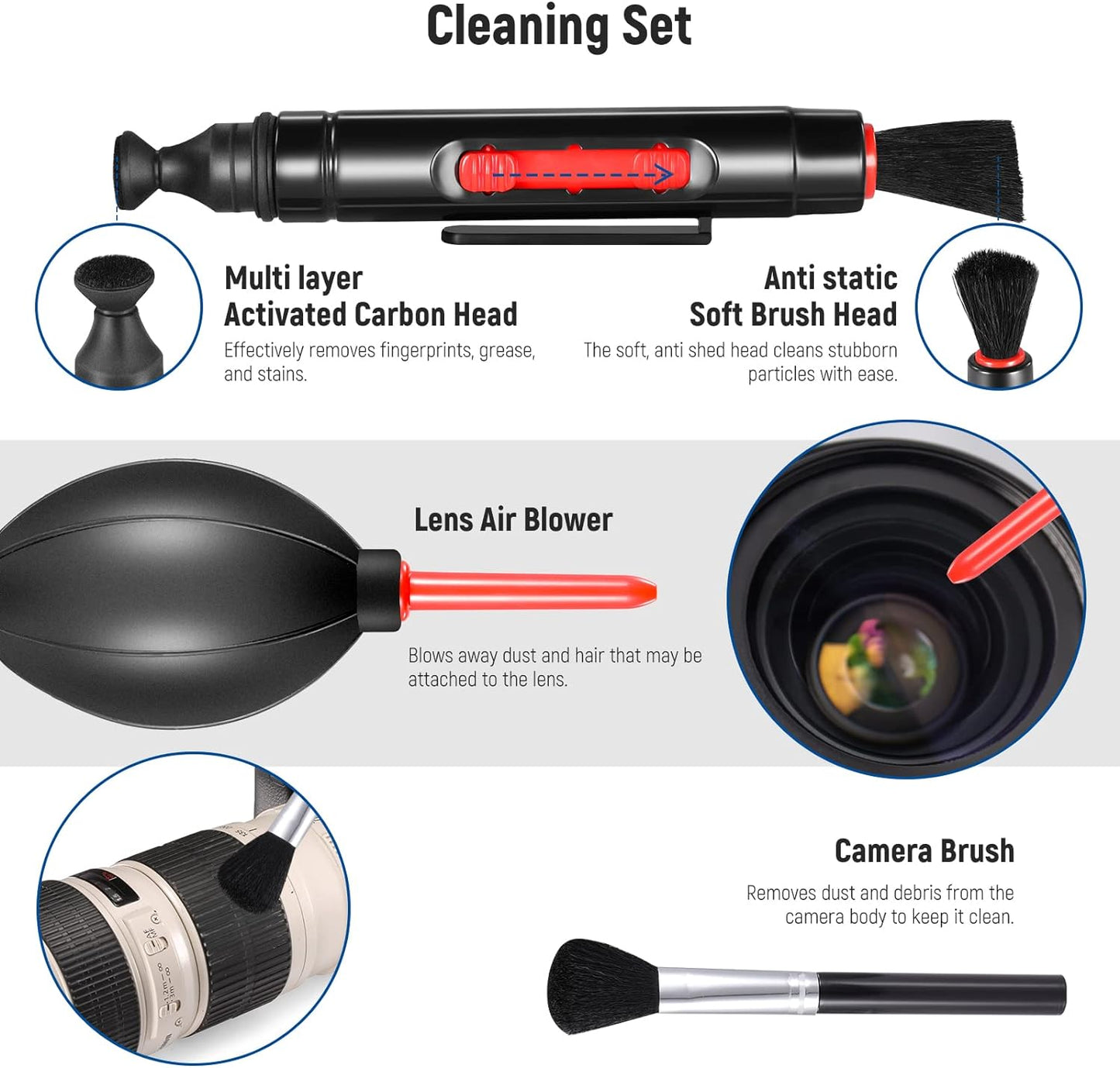 Neewer 10094845: 58mm Lens Filter Set - Wide Angle, Telephoto, Macro