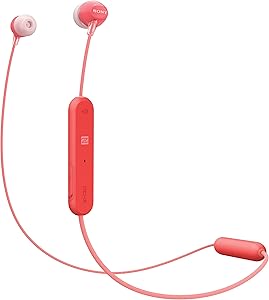 Sony WIC300R.CE7 Wireless In-Ear Bluetooth Earbuds - Red