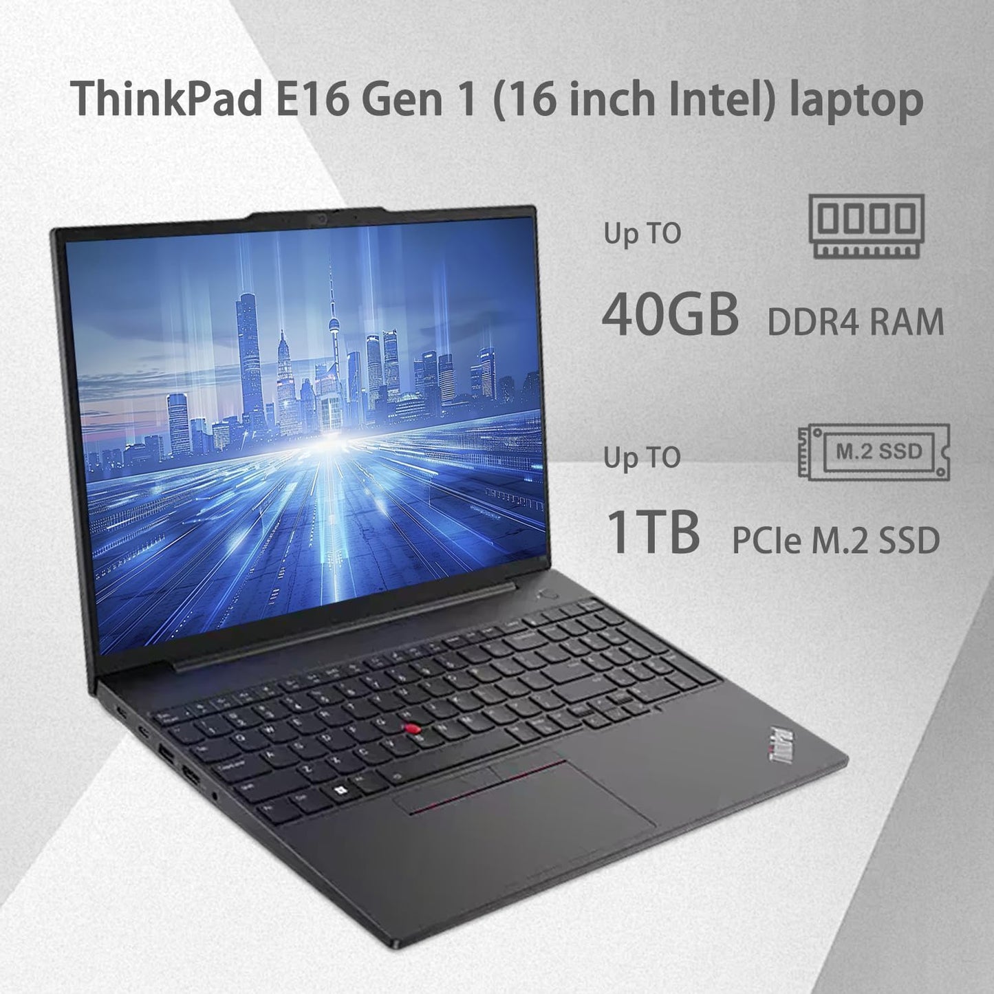 Lenovo ThinkPad E16 Gen1 Laptop i7 40GB 1TB SSD